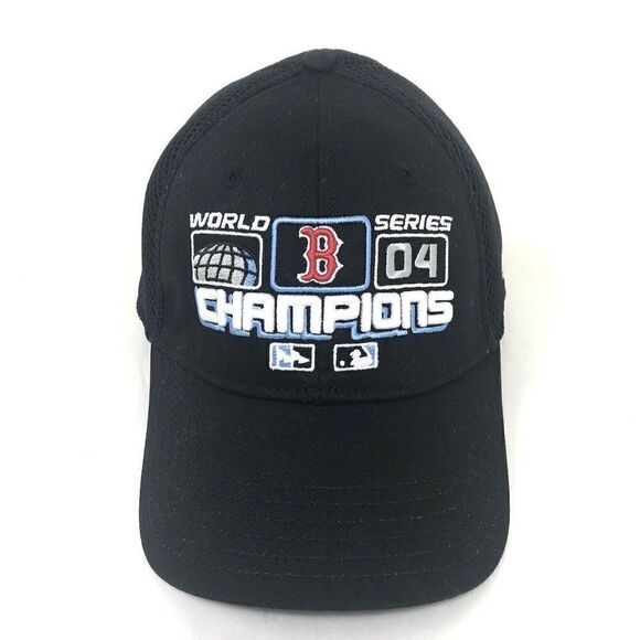 Boston Red Sox NEW ERA 2004 World Series Champions Black One Size OSFA Flex - Picture 1 of 9